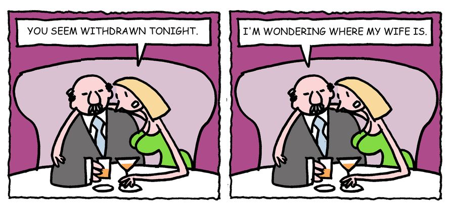 'I'm wondering where my wife is.'