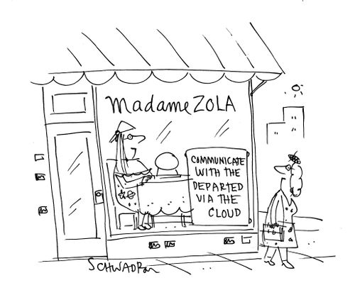 Communicate with the departed via the cloud.