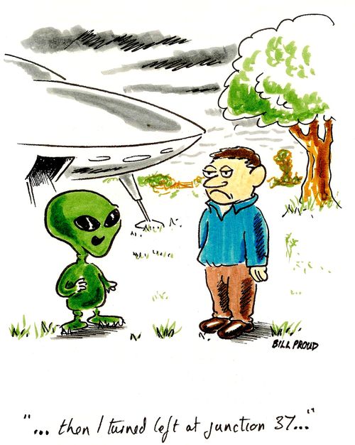 '... and then I turned left at junction 37 ... '