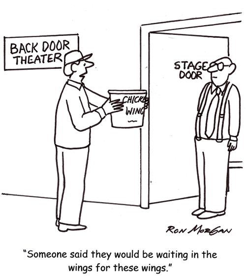 'Someone said they would be waiting in the wings for these wings.'