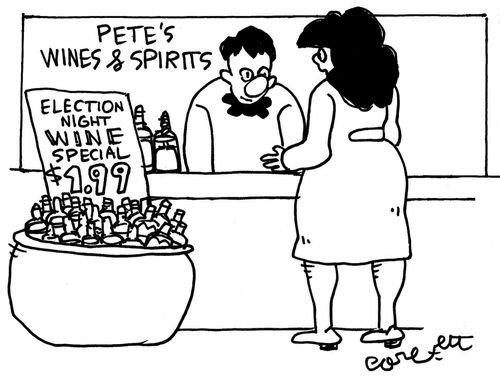 Pete's Wines & Spirits: Election night wine special $1.99.