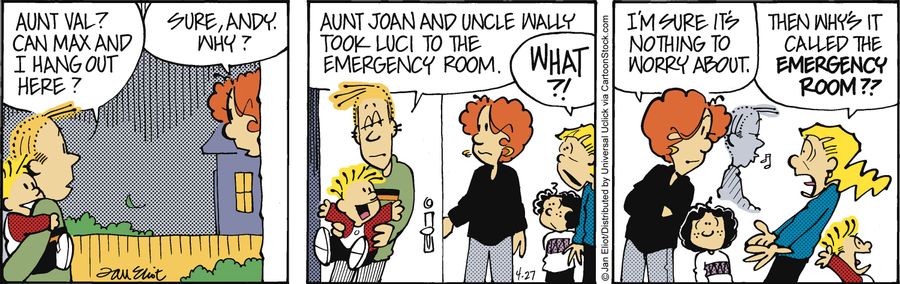 'Aunt Joan and Uncle Wally took Luci to the emergency room.'