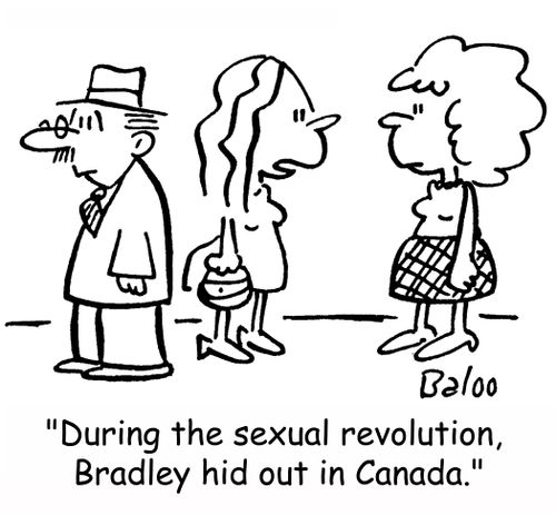 'During the sexual revolution, Bradley hid out in Canada.'