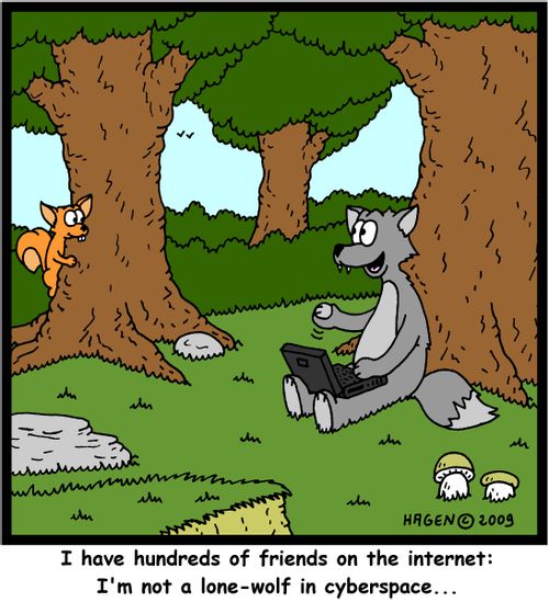 'I have hundreds of friends on the internet: I'm not a lone-wolf in cyberspace...'