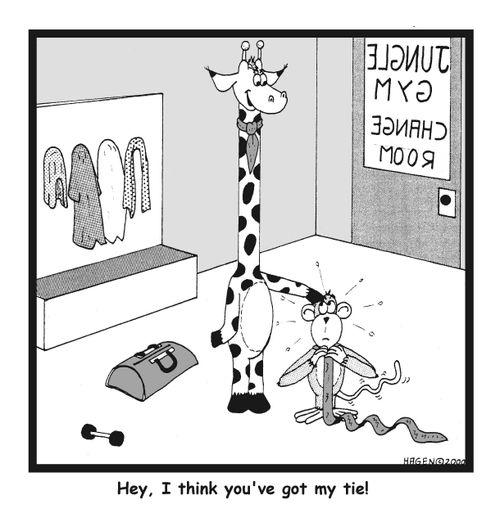 Hey, I think you've got my tie!
