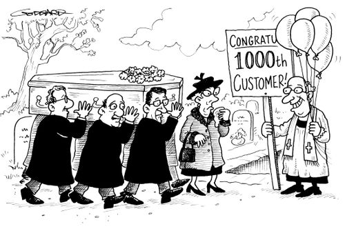 Funeral - congratulations 1000th customer!