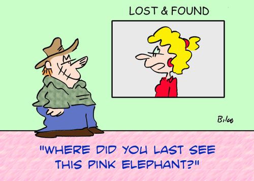 LOST & FOUND, 'Where did you last see this pink elephant?'
