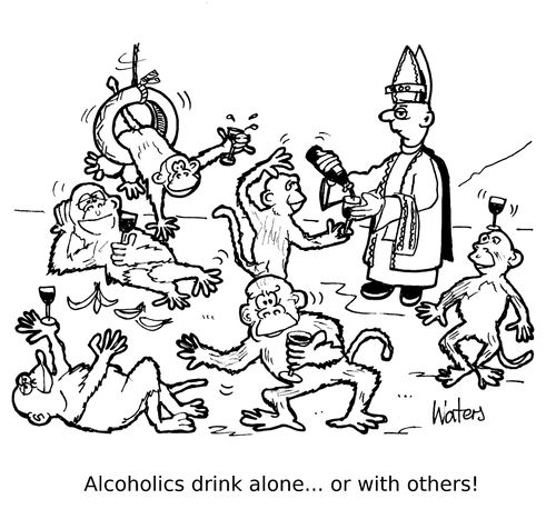 Alcoholics drink alone... or with others!
