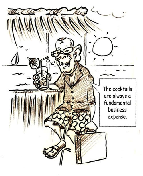 The cocktails are always a fundamental business expense.
