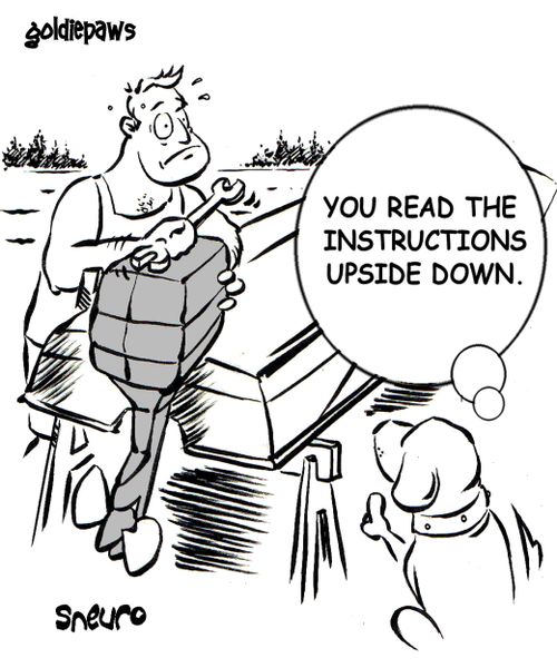 You read the instructions upside down.