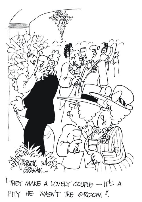 'They make a lovely couple - it's a pity he wasn't the groom'.