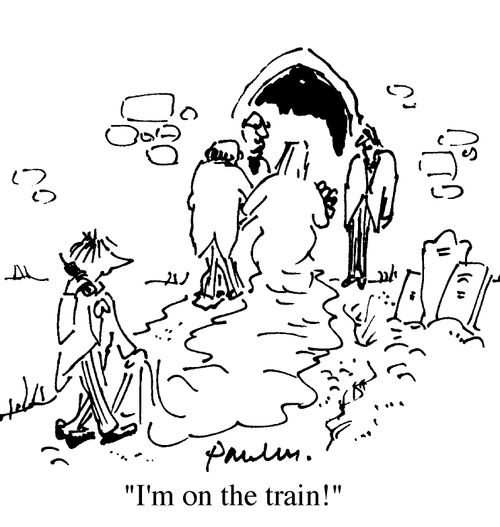 "I'm on the train!"