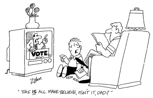 'This is all make-believe, isn't it, Dad?'