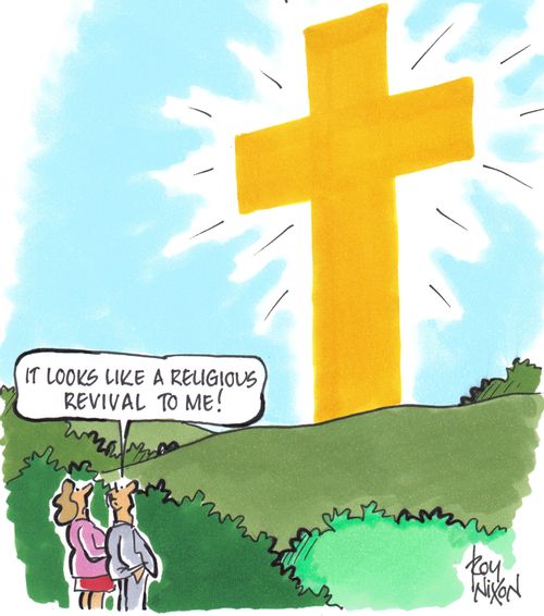 "It looks like a religious revival to me!"