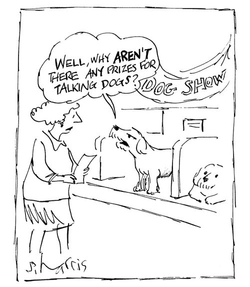 'Well, why aren't there any prizes for talking dogs?'
