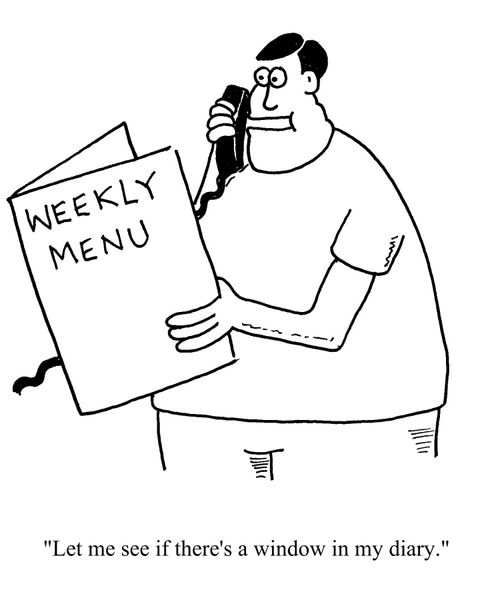 "Let me see if there's a window in my diary.'="