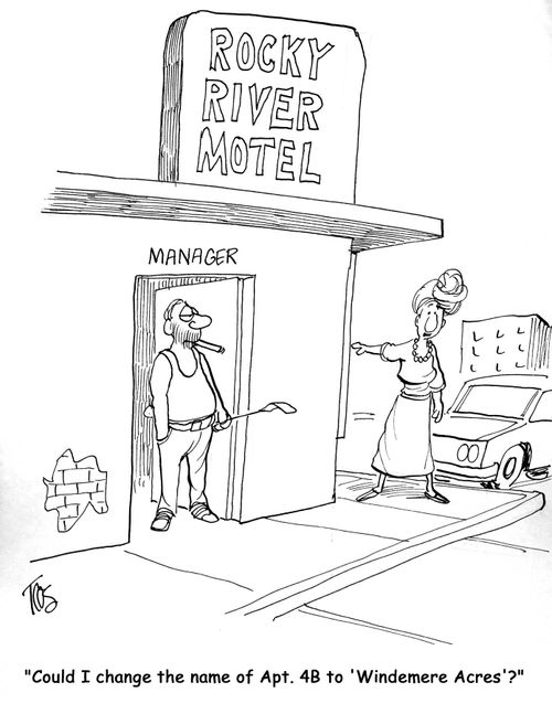 'Could I change the name of Apt. 4B to 'Windemere Acres'?'