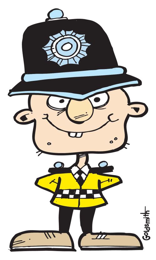 Happy cop.