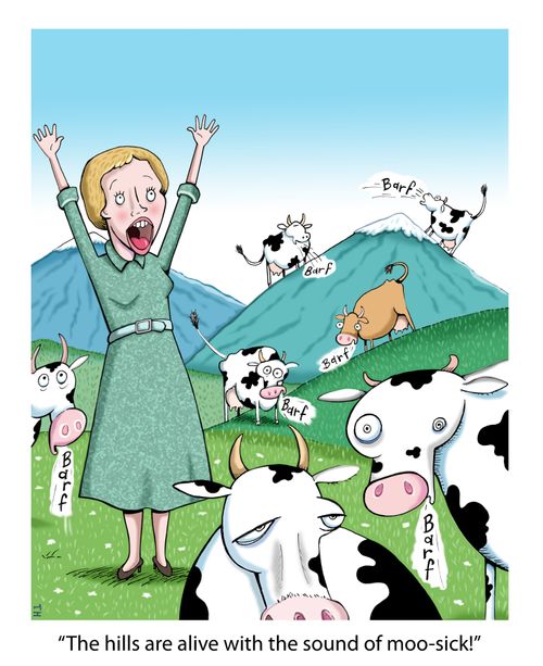 'The hills are alive with the sound of moo-sick!'