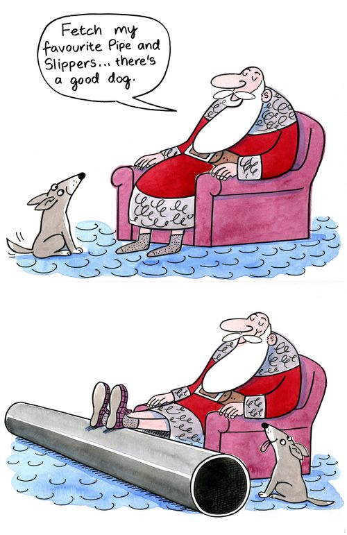 'Fetch my pipe and slippers...there's a good dog.'
