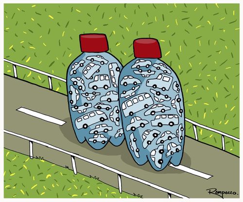 Car traffic.