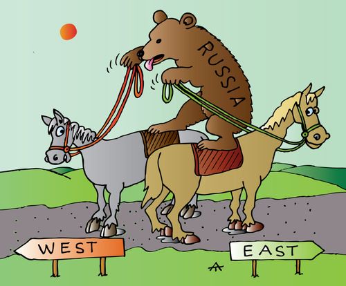Russia Divided Between the East and West