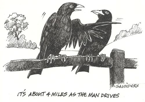 'It's about 4 miles as the man drives.'
