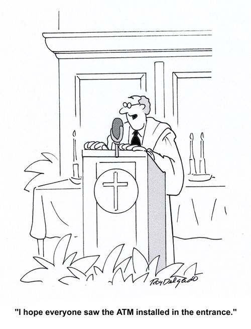 'I hope everyone saw the ATM installed in the entrance.'