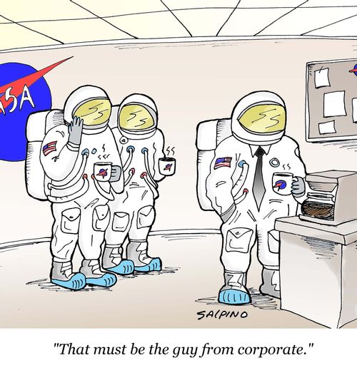 'That must be the guy from corporate.'