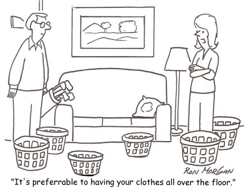 'It's preferrable to having your clothes all over the floor.'