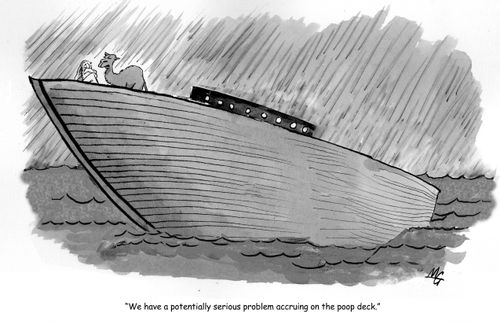 "We have a potentially serious problem accruing on the poop deck."