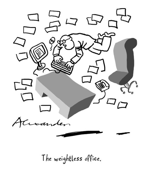 The weightless office.