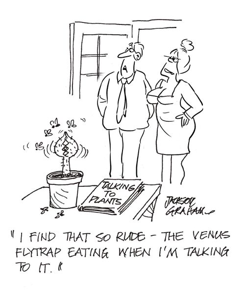 "I find that so rude - the Venus flytrap eating when I'm talking to it."