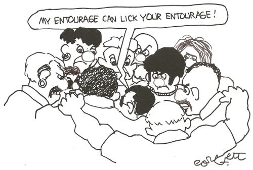 'My entourage can lick your entourage!'
