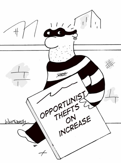 Opportunist Thefts on Increase