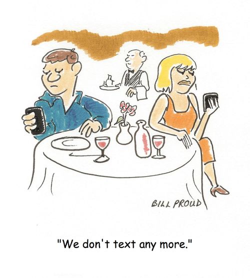 'We don't text anymore.'