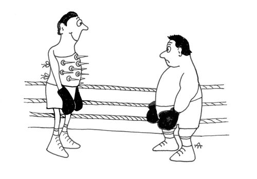 Inventive way of cheating at boxing.