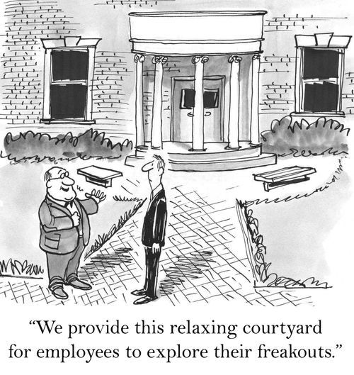 'We provide this relaxing courtyard for employees to explore their freakouts.'