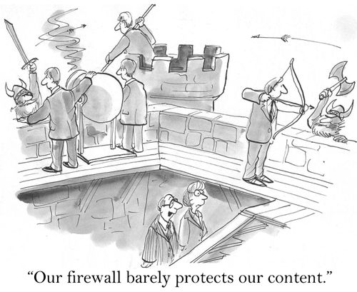 'Our firewall barely protects our content.'