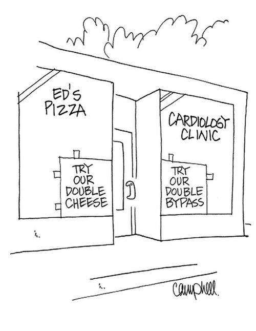 Ed's Pizza and the Cardiology Clinic.