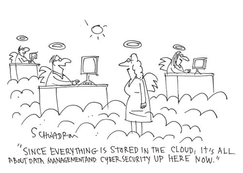 'Since everything is stored in the cloud, it's all about data management and cyber security up here now.'
