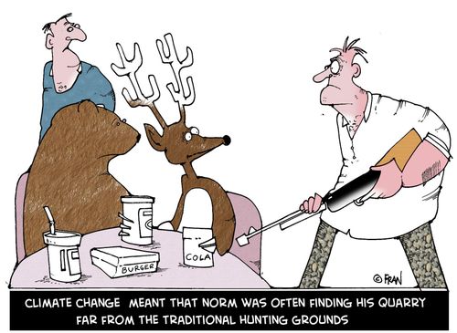 Climate change meant that Norman was often finding his quarry far from the traditional hunting grounds.