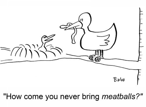 'How come you never bring meatballs?'