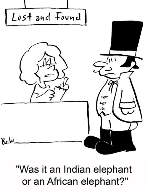 'Was it an Indian elephant or an African elephant?'