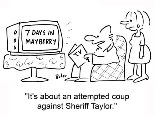 7 Days in Mayberry: 'It's about an attempted coup against Sheriff Taylor.'