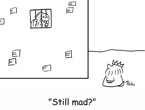 'Still mad?'