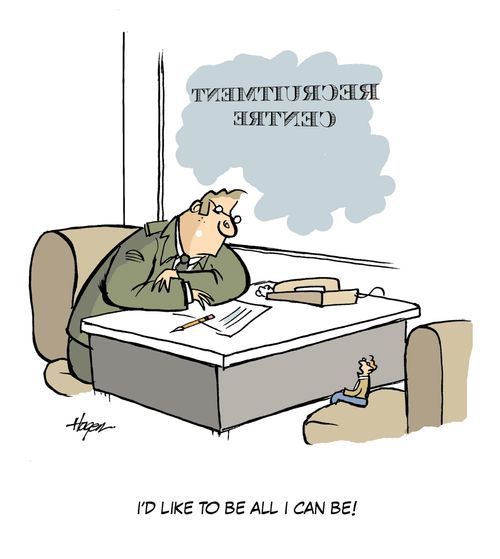 'I'd like to be all I can be!' - Recruitment Centre