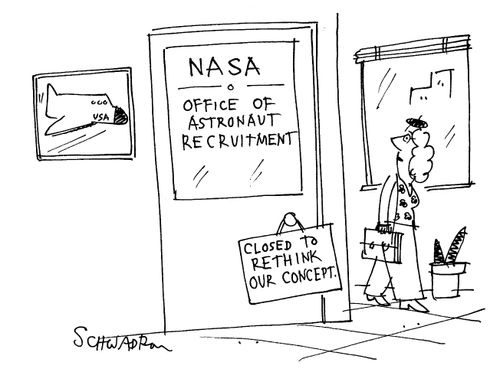 NASA office of astronaut recruitment: 'Closed to rethink our concept'.