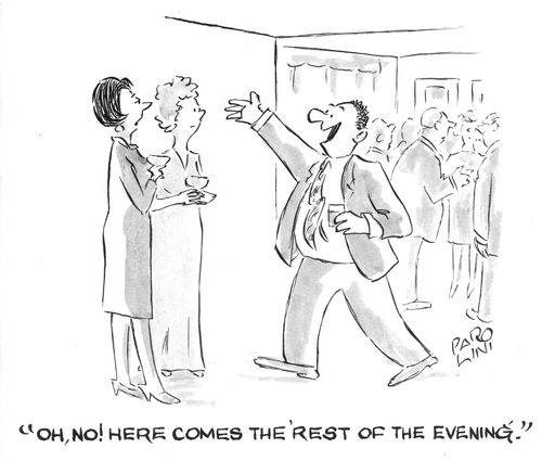'Oh no! Here comes the 'rest of the evening'.'