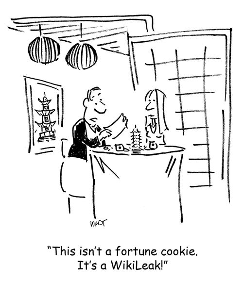 'This isn't a fortune cookie. It's a WikiLeak!'